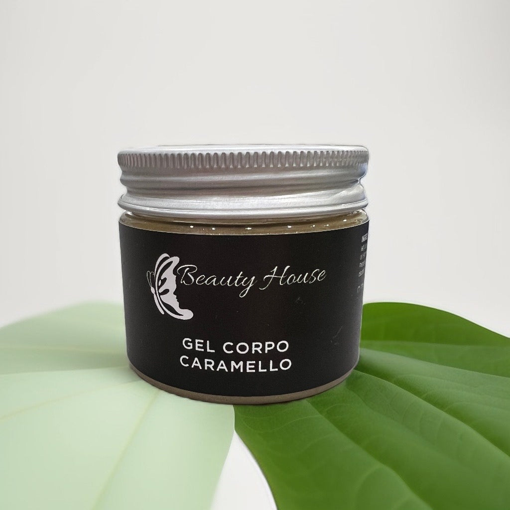 Gel corpo scintillante al caramello