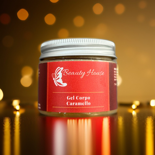 Glittering caramel body gel